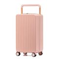 ZNBO Trolley Luggage Suitcase,Wide Pull Rod Luggage,Suitcase Multifunctional Trolley Case 20inch Luggage Ladies Lightweight Trolley Suitcase Student Password Box,Pink,26