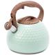 Whistle Tea Kettle,2.8L Stove top Whistling Kettle with Hammered Pattern,Gas Stove Induction Cooker hob Kettle,Push-Button Switch Camping teapot,Portable Kettle