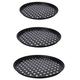 OUSIKA 3pcs Pizza Trays Pizza Pans with Holes for Oven Non-Stick Perforated Pizza Baking Set 26/28/32cm Baking