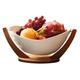 RNZAPKGT Fruit Tray Salad Serving Bowl, Fruit Bowl, White Ceramic Bowl for Serving Salad, Soup, Pasta, Fruit Party Food Server Display Plate Fruit Bowl (Size : L)