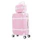 BLBTEDUAMDE Women Spinner Abs Retro Luggage 20" 22" 24" 26" Trolley Bag Vintage Suitcase Set On Wheels Cute (Color : A Set of 2, Size : 24")