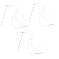 Garneck 90 Pcs Fairy Wands Color Streamers Ribbon Streamer Fairy Sticks Lace Christmasribbon Twirling Birthday Party Wands Pink Gift Wedding