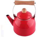 Tea Kettle Stove Top Whistling Tea Kettle-Japanese Enamel Kettle Household Kettle 1.4 Tea Kettle Cold Water Kettle Gas Gas Induction Cooker General Stove Top Whistling Tea Kettle