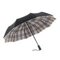 HJGTTTBN Umbrella Umbrella Automatic Folding Umbrella Men And Women Universal Double Windproof Automatic Business Simple Rain Shade (Color : Lattice)