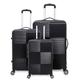 Jigerjs Hardside Luggage Set 3 Piece Travel Luggage Set, Lightweight Rolling Hardside Travel Suitcase Sets | Hardshell Suitcase Set with Spinner Wheels Lightweight and TSA Lock,Black