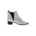 Acne Studios Ankle Boots: Chelsea Boots Chunky Heel Casual Gray Shoes - Women's Size 38 - Almond Toe