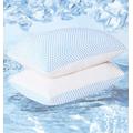 SILKOKOON Shredded Memory Foam Pillows -Standard Size- 2 Pack- Cooling Pillows for Sleeping, Adjustable Loft Firm Bed Pillows for Side, Back, Stomach, Hot Sleepers (20"x 26")
