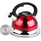 Tea Kettle Whistling Kettle,4L Stovetop Induction Whistling Kettle 304 Stainless Steel Teakettle Teapot Coffee Pot with Insulation Handle for Gas Electric & Induction Hobs Stove Top Whistling Tea Ket