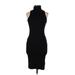 Zara Casual Dress - Midi High Neck Sleeveless: Black Print Dresses - Women's Size Medium