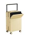 BLBTEDUAMDE 20" 22" 24" 26 Inch Luggage Multifunctional Front Opening Trolley Case Boarding Box Large Capacity Suitcase Travelling (Color : Yellow, Size : 20")
