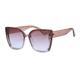 YJHLY Sunglasses Oversized Cat Eye Sunglasses Women Large Frame Square Sun Glasses For Men Retro Trendy Cateye Eyewear-Brown Blue-Other