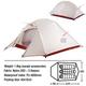 HJGTTTBN Tent Tent Ultralight Camping Tent Waterproof Outdoor Hiking Travel Tent Backpacking Cycling Tent (Color : 3 Person Gray)