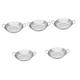 TOPBATHY 5pcs Stainless Steel Pot Round Paella Pan Food Wok Korean Accessories Steamer Cookware Steel Skillet Chinese Hot Pot Chafing Dishes with Lids Stainless Cookware Food Plate Flat