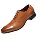 HJGTTTBN Leather Shoes Men Patent Leather Formal Shoes Men's Oxford Shoes lace-up Business Office Shoes Black Men's Business Leather Shoes Formal Leather Shoes Men's Casual (Color : Brown, Size : 7
