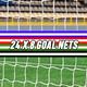 Ziland Two-Colour Football Nets 24ft x 8ft Replacement Full Size Football Goal Nets (Standard) [SELECT YOUR COLOUR] (Red/White)