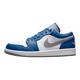 NIKE Air Jordan 1 Low, Basketball Shoes Men, True Blue Cement Grey, 8 UK