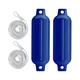 Baoblaze 2 Pieces Boat Fenders Boat Bumpers 9.5mm x 2M Ropes Protector Twin Eyes Inflatable Fenders Anti Collision for Speedboats, Blue G1 White Rope