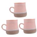 Garneck 3pcs Kiln Transformation Ceramic Mug Water Glasses Ceramic Coffee Mug Coffee Mugs Breakfast Cup Espresso Mugs Household Mug Water Cup Large Coffee Cup Small Water Mug Nordic Pink