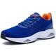 GOOBON Mens Air Running Shoes with Arch Support Lightweight Breathable Trainers Athletics Sport Tennis Sneakers - Blue Orange - Size 6 UK