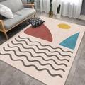 Xiaosua Carpet For Kids Red Red Folded Stripes Geometric Modern Pattern For Living Room Bedroom Children'S 130X190CM Chair Bed