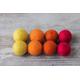 Felted Balls Mix Of Orange Red Yellow Felt Beads Jewelry Making Cozy Wool Pom Poms Diy Christmas Garland Woolenbeads