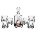 Whiskey Decanter 7-Piece Whiskey Decanter Set, Crystal Whiskey Decanter, Bourbon Decanter and Glass Set, Whiskey Decanter Sets for Men, Liquor, Glasses Decanter Set Whiskey Glasses (Color : L)