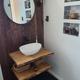 Live Edge Wood Bathroom Vanity Shelf, Bespoke Solid Oak Wash Stand, Sink Unit, Shelf Countertop Floating