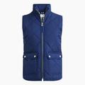 J. Crew Jackets & Coats | New! J Crew Sz Xl X-Large Navy Blue Puffer Vest Snap Pockets Gingham Check Nwt | Color: Blue/White | Size: Xl