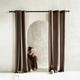 Grommet Window Curtains, Natural Linen Linen Blackout Privacy Eyelet 1 Curtain Panel in Various Colors