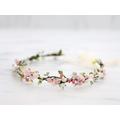 Blush Pink Flower Crown, Dainty Floral Delicate Rustic Headband, Bridal Crown Wreath, Girl Halo