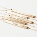 Delicate Personalized Bar Necklace For Names, Dates, Initials, Dainty Nameplate | 14K Gold Fill, Sterling Silver, Rose Ln130_30_H