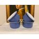 Emile Henry Glazed Blue Ramekins, French Souffle Dishes , Custard Pots, Excellent Cookware Blue Ramekin Set Of Four