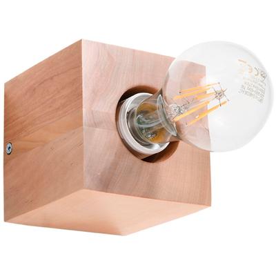 SOLLUX LIGHTING Wandleuchte "ARIZ", braun (naturholz), H: 10cm, Lampen, Verteiltes Licht Image