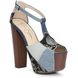 Jessica Simpson Shoes | *New In Box* Jessica Simpson Dany Denim Heeled Platform Sandals Size 6 | Color: Blue | Size: 6