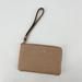 Coach Bags | Coach Womens Signature Wristlet Beige Leather Embossed Logo Single Strap S New | Color: Brown/Tan | Size: Os