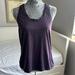 Lululemon Athletica Tops | Lululemon Open Back Cinched Tank Top, Scoop Scalloped Neck Purple Workout Tank | Color: Purple | Size: 8