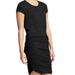 Athleta Dresses | Athleta Womens Topanga Black Jersey Bodycon Ruched Dress Women’s Size Small | Color: Black | Size: S