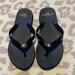 Coach Shoes | Coach Flip Flop Sandals Last Chance Taking To Consignment! ~Price Firm~ | Color: Black/Silver | Size: 7/8