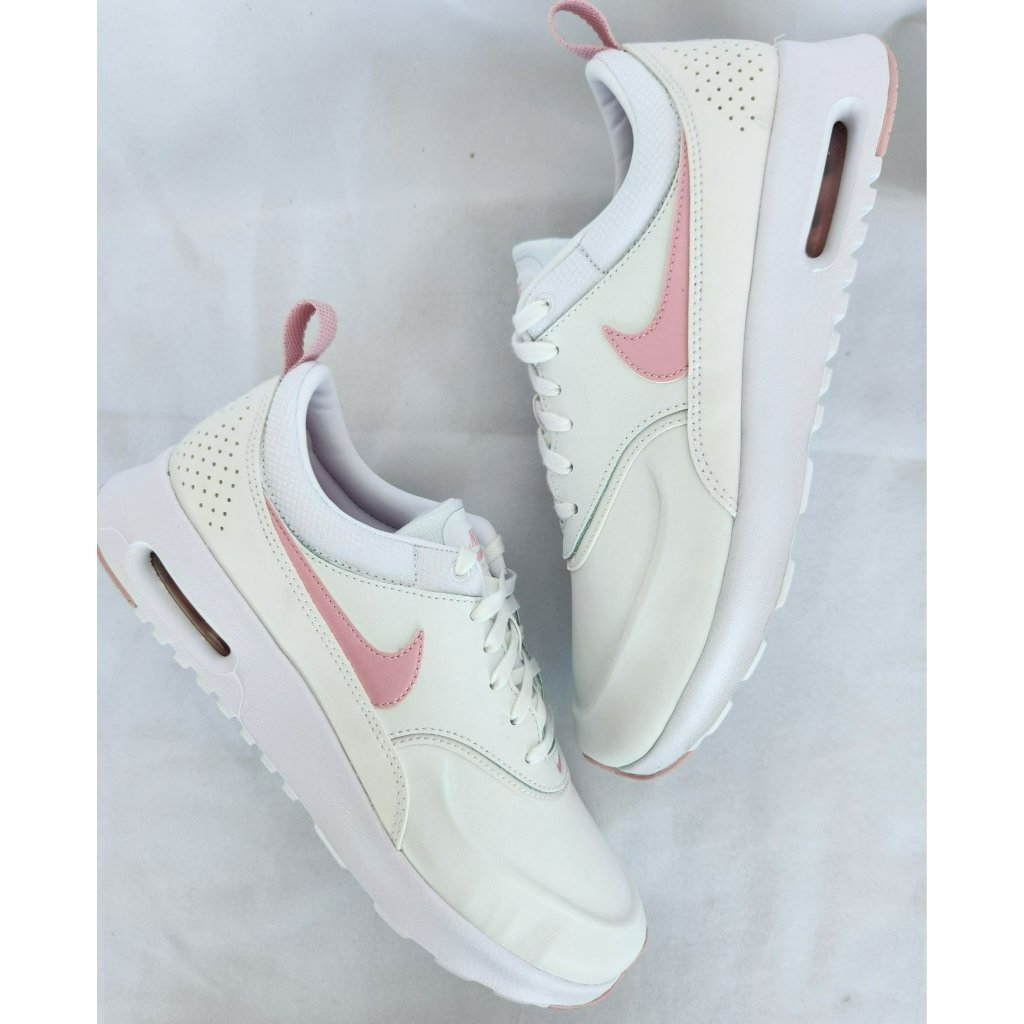 Nike Shoes | 6 Women's Nike Air Max Thea Premium White Pink Fj4576-100 Sneakers Running | Color: White | Size: 6