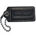 Coach Bags | Nc Coach Large Tanned Black Leather Hang Tag Bag Accessory | Color: Black/Silver | Size: 2.75 In X 1.5 In