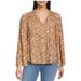 Jessica Simpson Tops | Jessica Simpson Women's Leslie Boho Long Flare Sleeve Drawstring Fashion Top L | Color: Green/Pink | Size: L