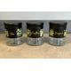 Black Glass steel wrap Tea Coffee Sugar Canisters Set Kitchen storage Jars Unique Custom Made