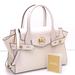 Michael Kors Bags | Michael Kors Carmen Medium Flap Belted Satchel Optic White Color | Color: Gold/White | Size: Medium