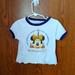 Disney Shirts & Tops | Disney Parks Minnie Mouse Cropped Top Size Xs | Color: Black/Blue | Size: Xsg