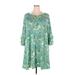 Ruby Rd. Casual Dress - Mini: Green Dresses - Women's Size 2X