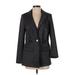 White House Black Market Blazer Jacket: Below Hip Gray Print Jackets & Outerwear - Women's Size Small