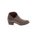 Lucky Brand Ankle Boots: Slip-on Stacked Heel Bohemian Gray Solid Shoes - Women's Size 9 - Round Toe