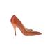 Kate Spade New York Heels: Slip On Stilleto Cocktail Orange Solid Shoes - Women's Size 7 - Pointed Toe