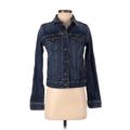 Old Navy Denim Jacket: Short Blue Print Jackets & Outerwear - Women's Size Small