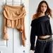 Free People Tops | Free People Jenna Suntan Satin Off The Shoulder Top Women's Size X-Small Xs | Color: Orange | Size: Xs